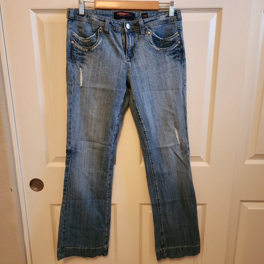 Vigoss Destructed Light Blue Jeans Size 9/10